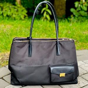 Tumi Shoulder Bag, black and gold